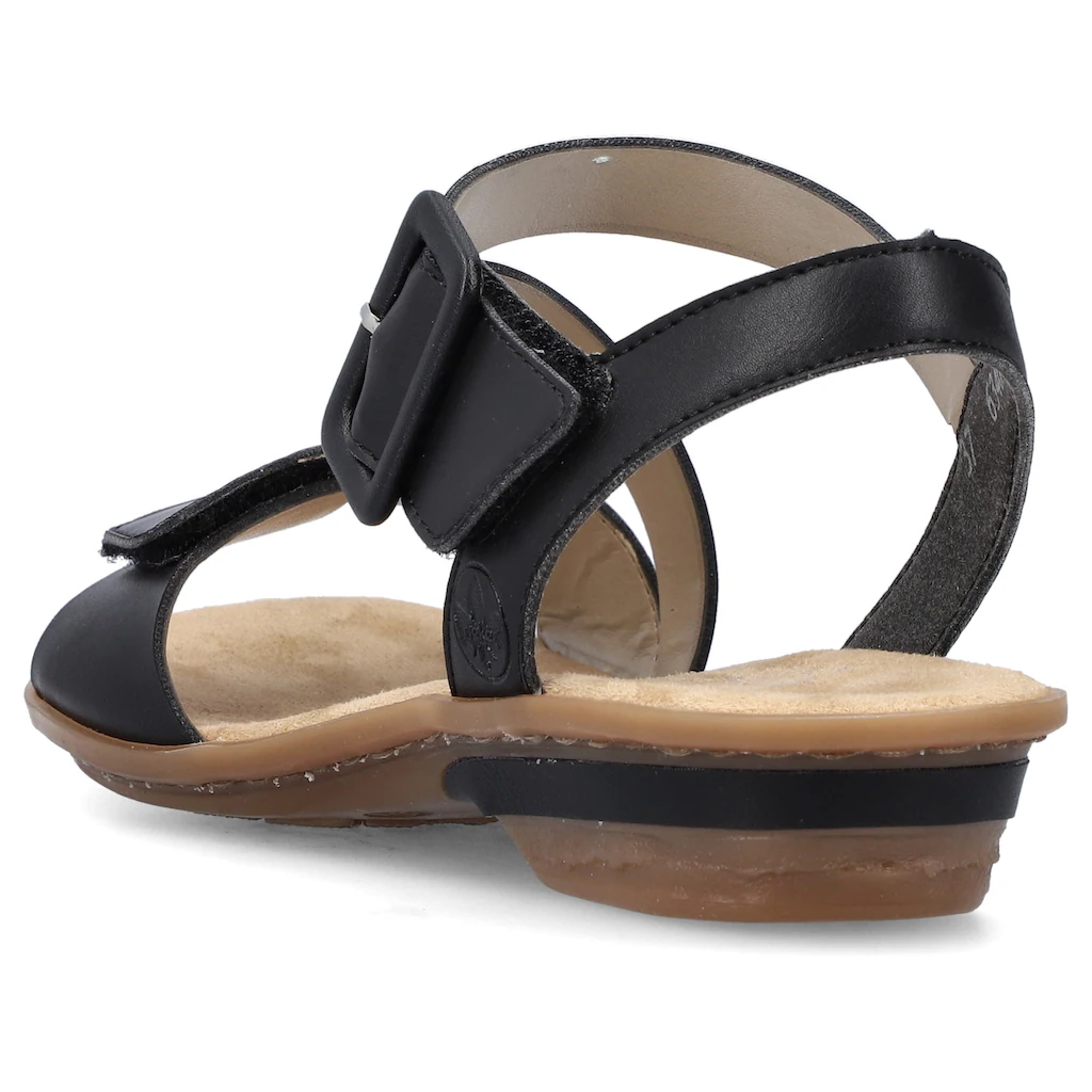 Rieker Sandalette Sommerschuh Sandale Keilabsatz mit Klett kaufen Online Shopping