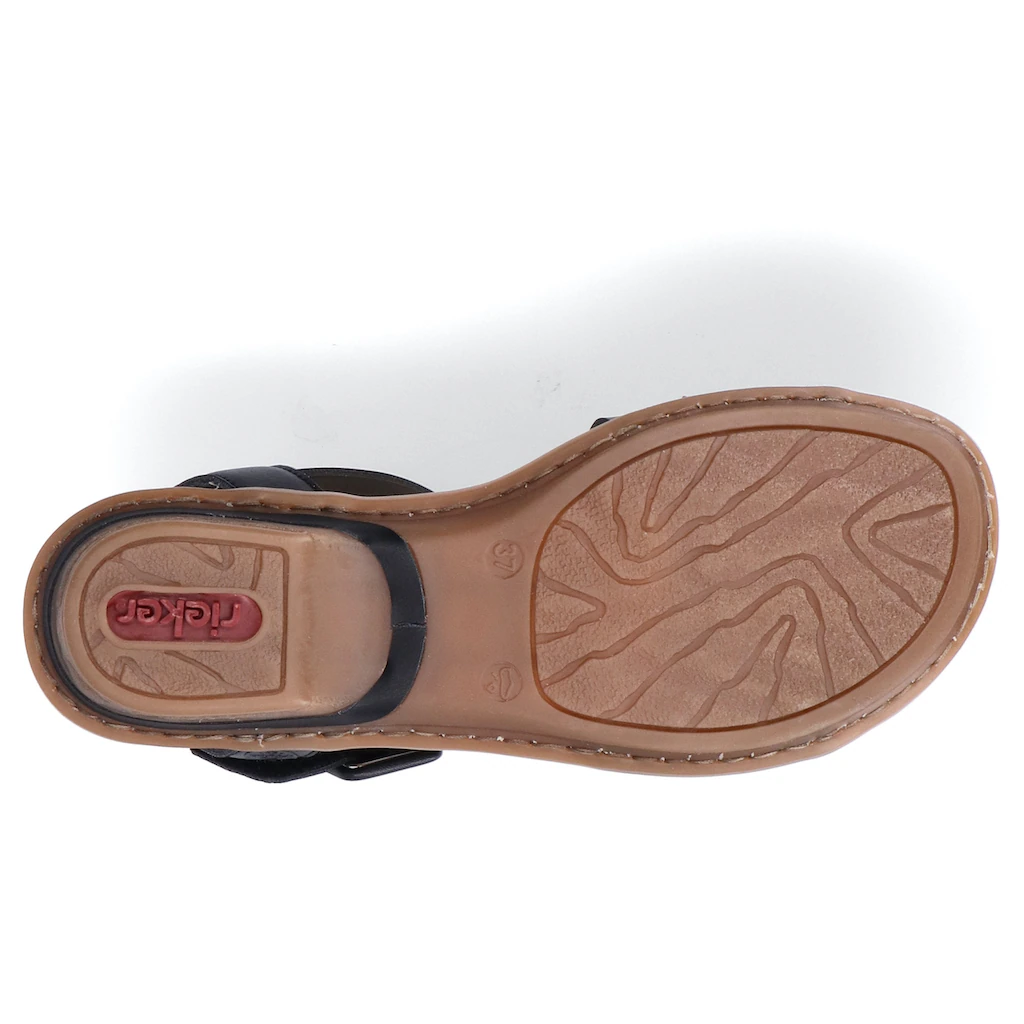 Rieker Sandalette Sommerschuh Sandale Keilabsatz mit Klett kaufen Online Shopping