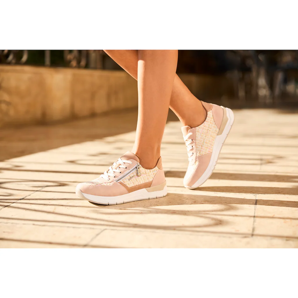 Rieker Keilsneaker Halbschuh Freizeitschuh Casual-Schnürschuh im Materialmix kaufen Saisonschlussverkauf