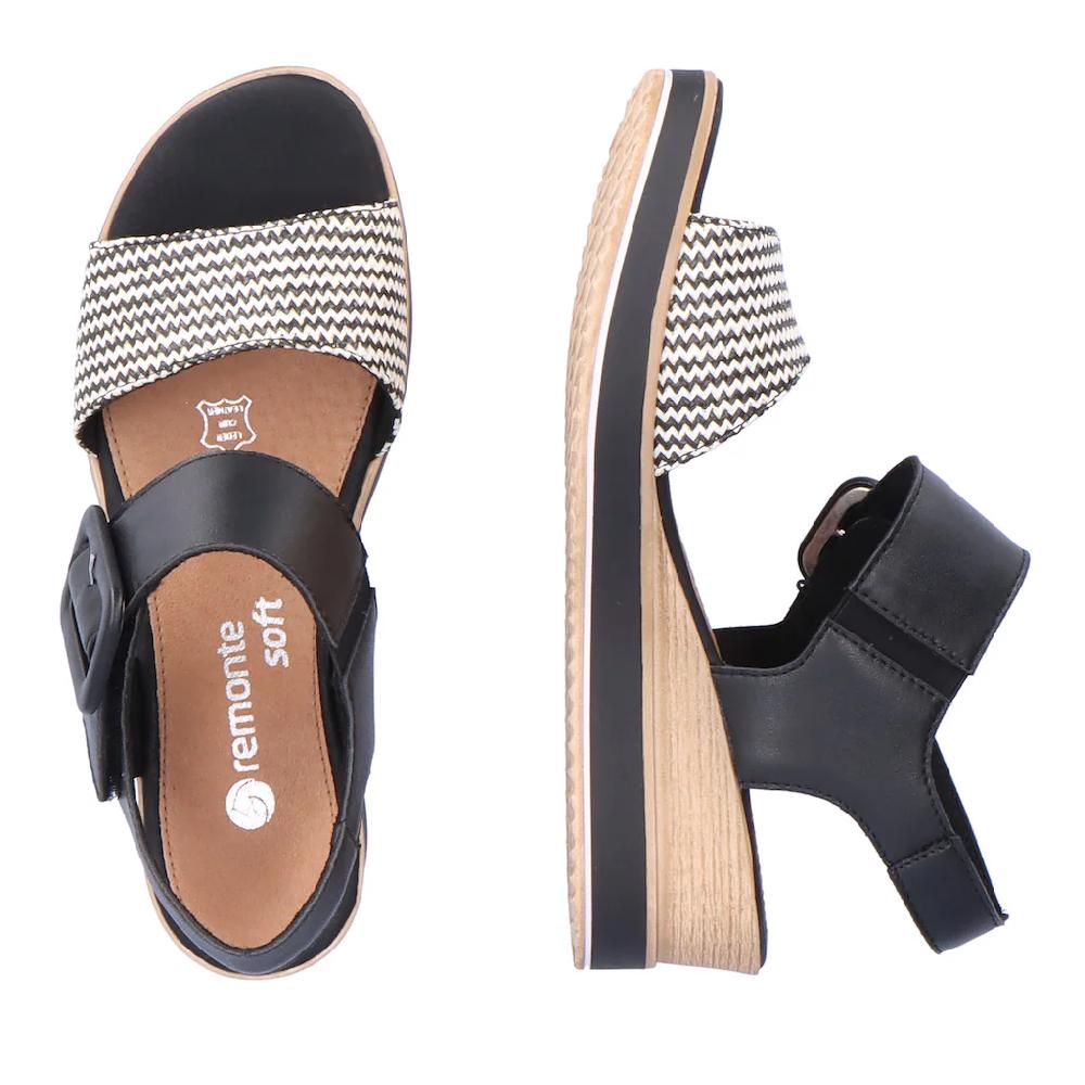 Remonte Sandalette »ELLE-Collection« Sommerschuh Sandale Bequemschuh mit Klett unter der Zierschnalle online kaufen Lagerräumung