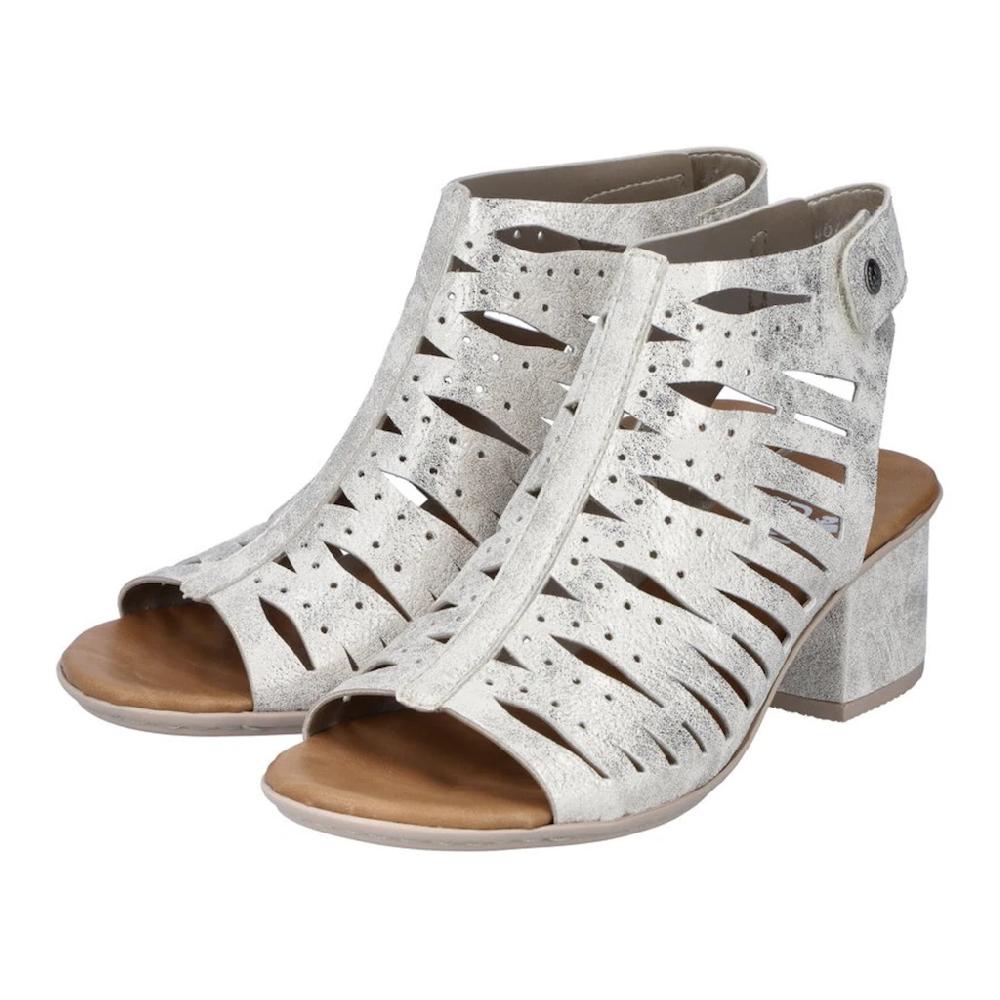 Rieker Sandalette Sommerschuh Sandale Blockabsatz im Metallic-Look online kaufen Speichern exportieren
