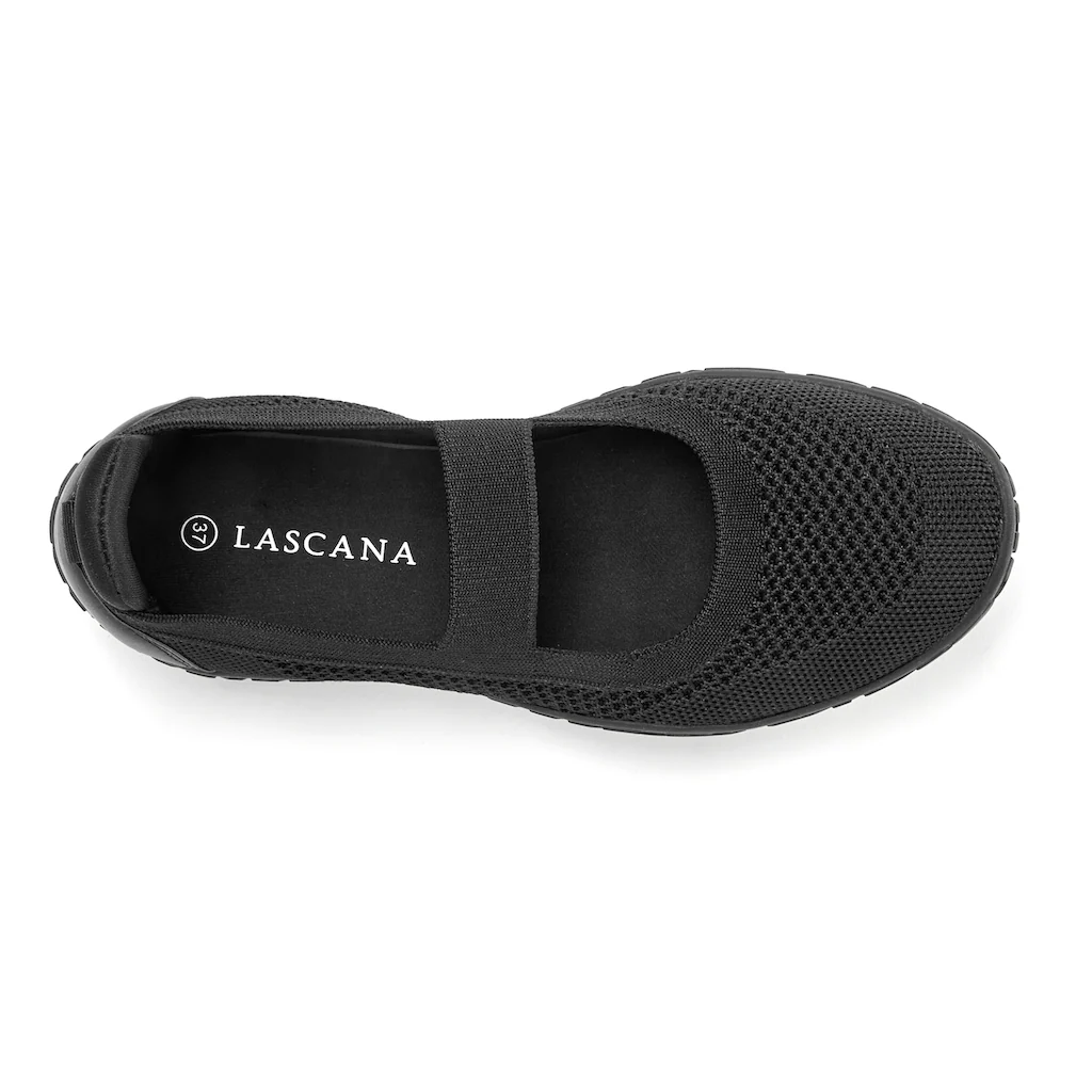 LASCANA Sneaker Ballerinas »Riemchenballerina Slip-On-Sneaker« Freizeitschuh Slipper Halbschuh superleicht flexible Sohle VEGAN bestellen Rabatte dieses Monats