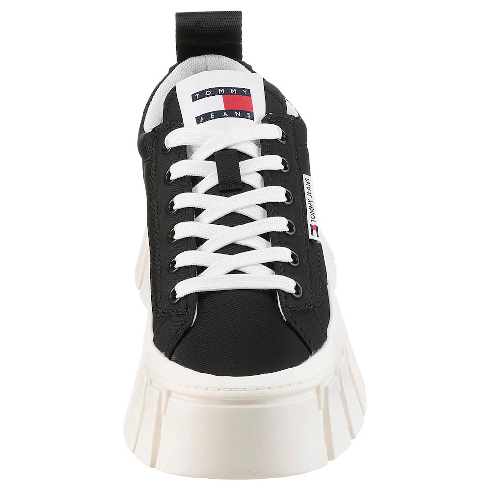 Tommy Jeans Plateausneaker »TJW FLATFORM SNEAKER NYLON« Freizeitschuh Halbschuh Schnürschuh mit markanter Plateausohle kaufen Online