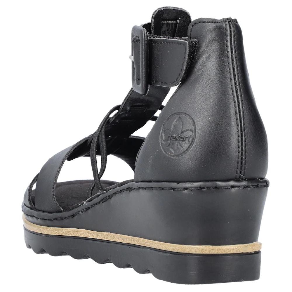 Rieker Keilsandalette Sommerschuh Sandale Keilabsatz mit Klettverschluss-Riemchen kaufen Black Friday