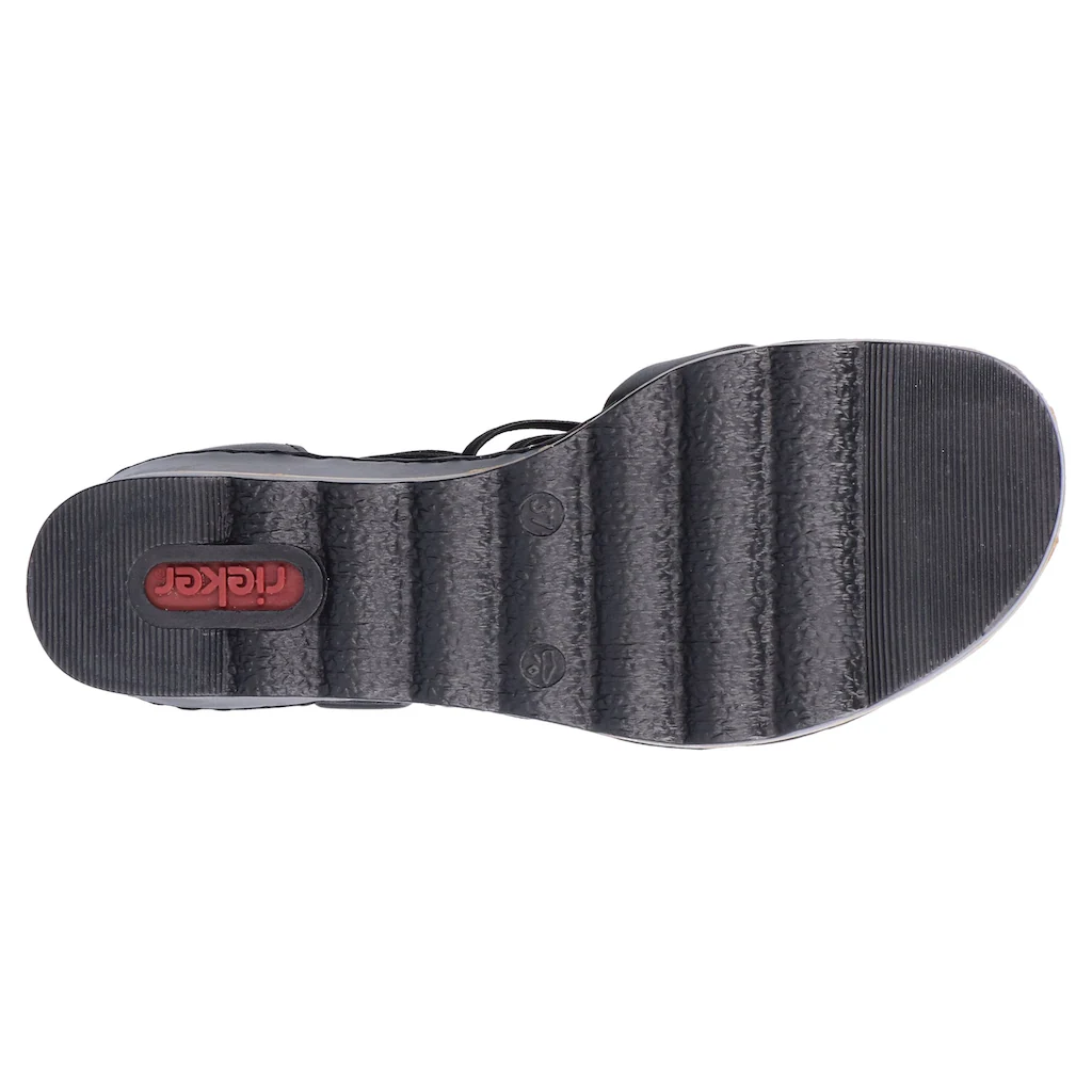 Rieker Keilsandalette Sommerschuh Sandale Keilabsatz mit Klettverschluss-Riemchen kaufen Black Friday