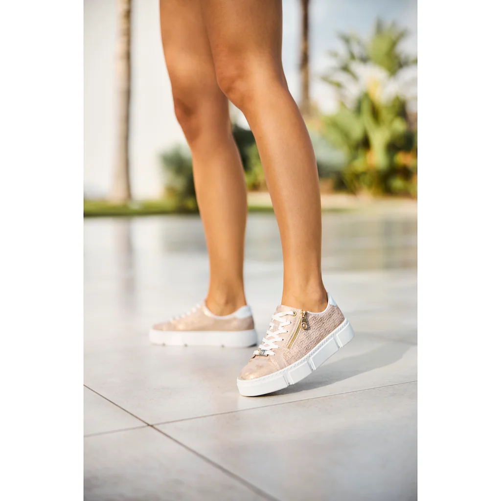 Rieker Plateausneaker Freizeitschuh Halbschuh Schnürschuh mit Reißverschluss kaufen Cyber Monday