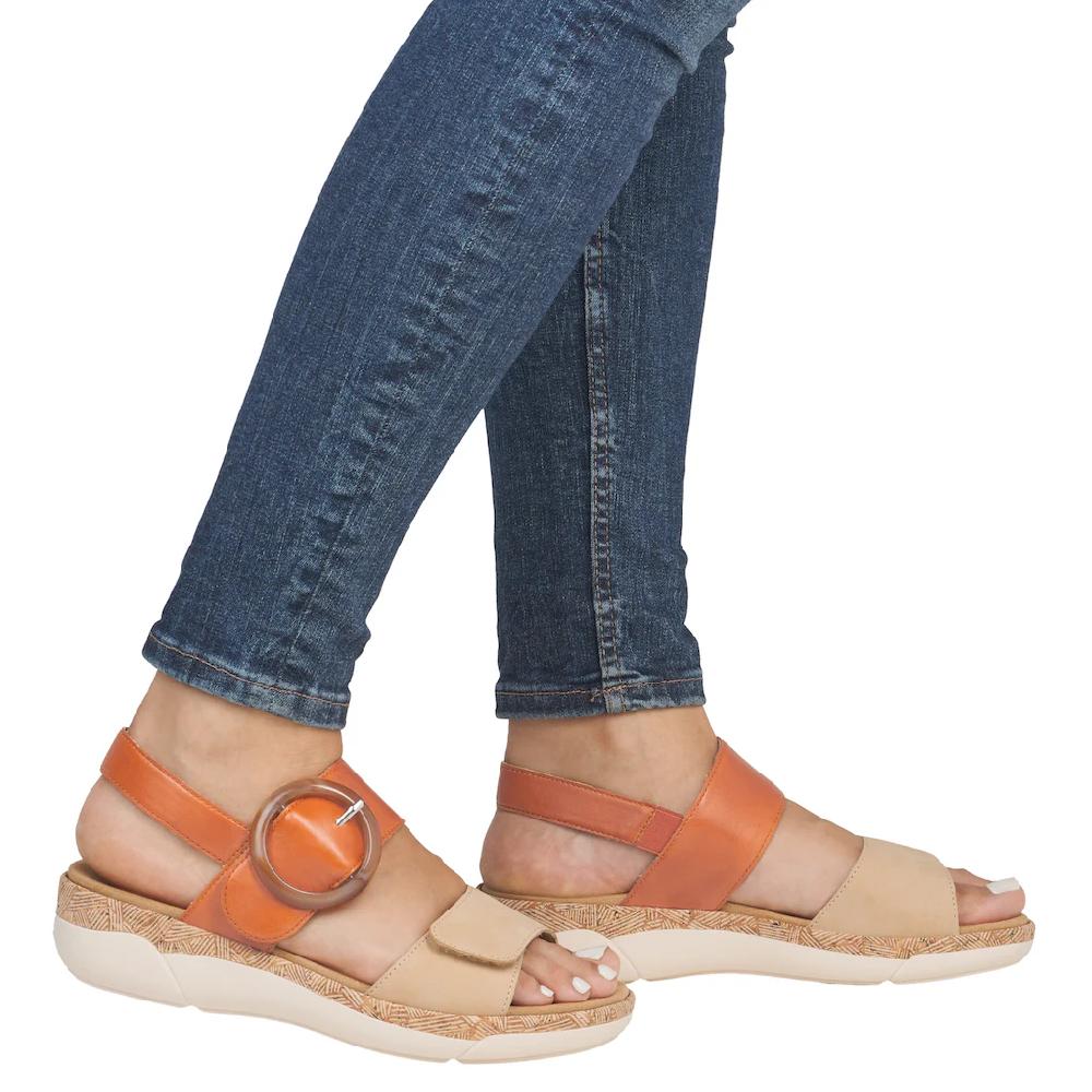 Remonte Keilsandalette Sommerschuh Riemchensandale praktische Klettverschlüsse kaufen Kauf eins, bekomm eins gratis