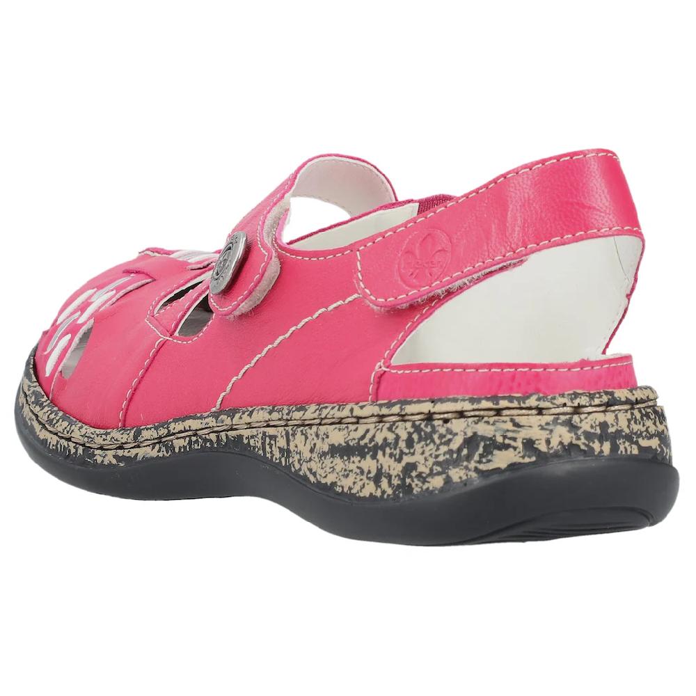 Rieker Klettschuh Sommerschuh Keilabsatz Riemchensandale mit Kontrastnähten online kaufen Tägliche Deals
