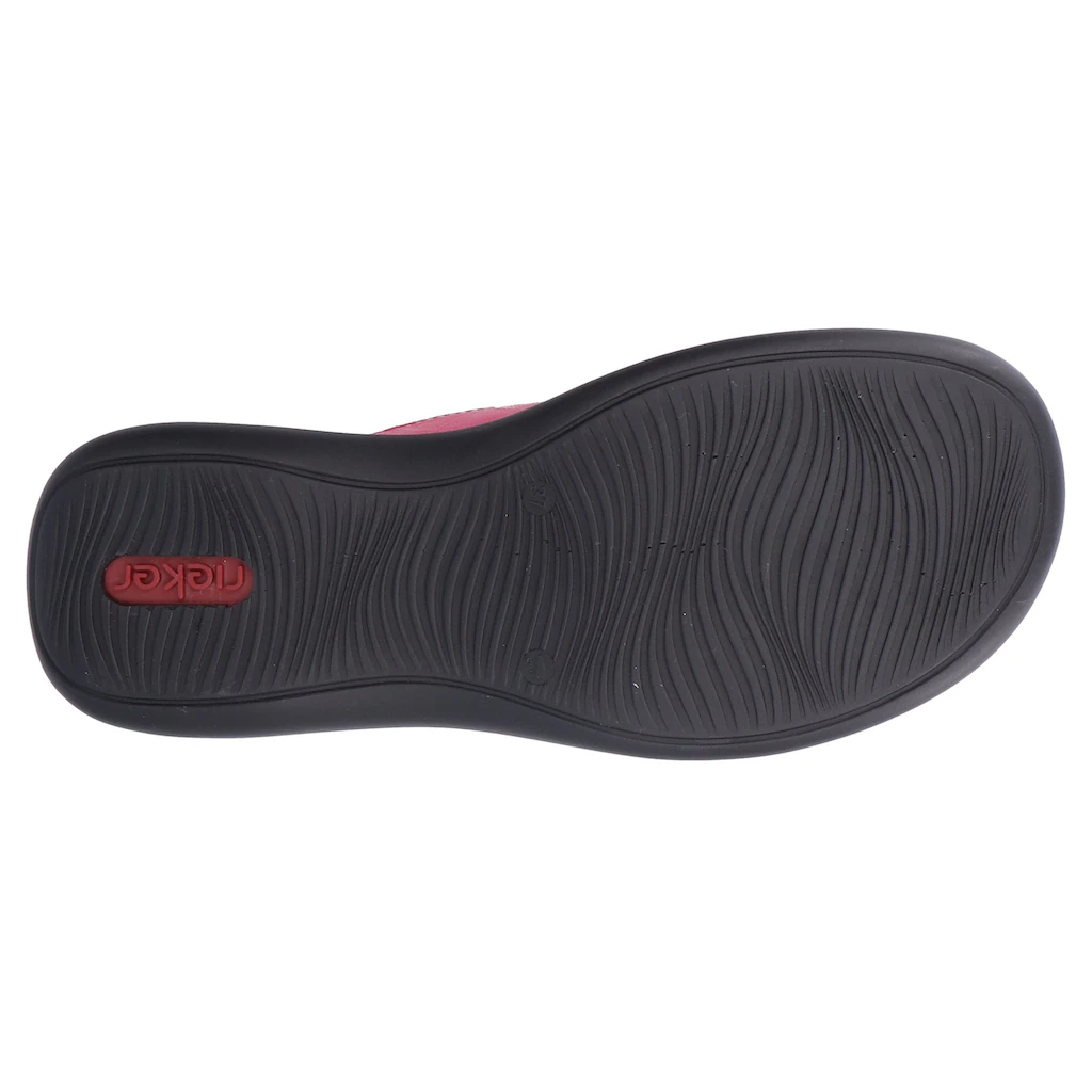 Rieker Klettschuh Sommerschuh Keilabsatz Riemchensandale mit Kontrastnähten online kaufen Tägliche Deals