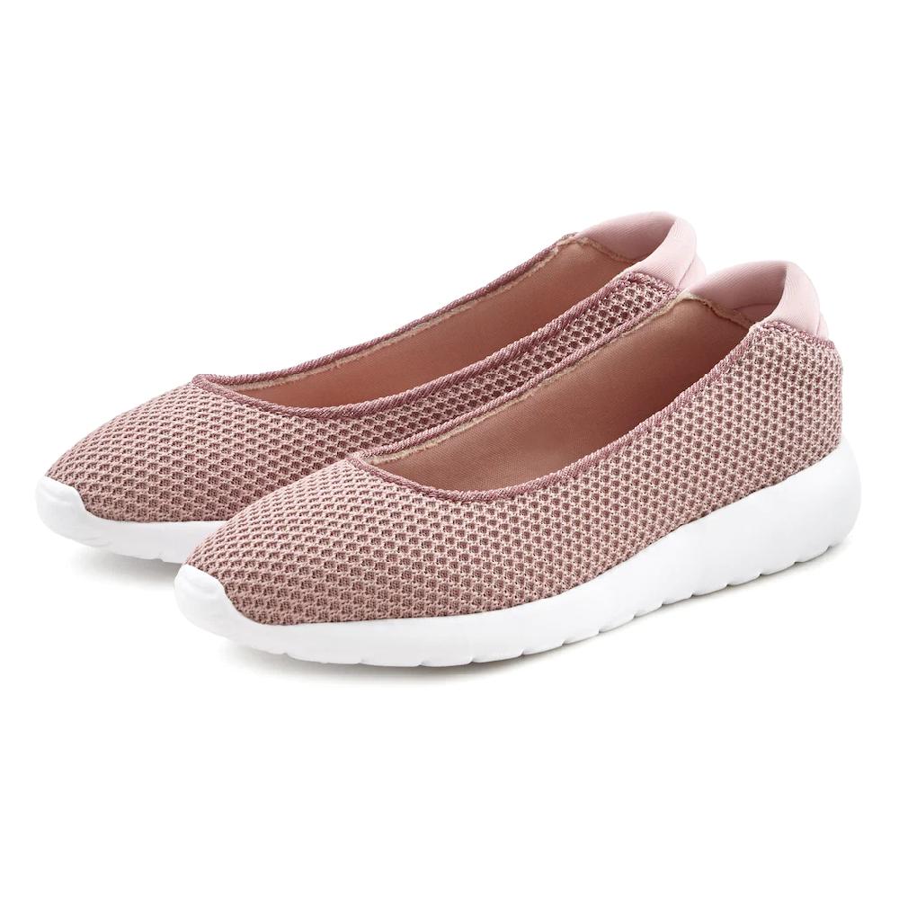 LASCANA Ballerina »Sneaker Ballerinas « Freizeitschuh Slipper Halbschuh Sneaker Slip-In leichte Mesh-Optik kaufen Super Sparpreis