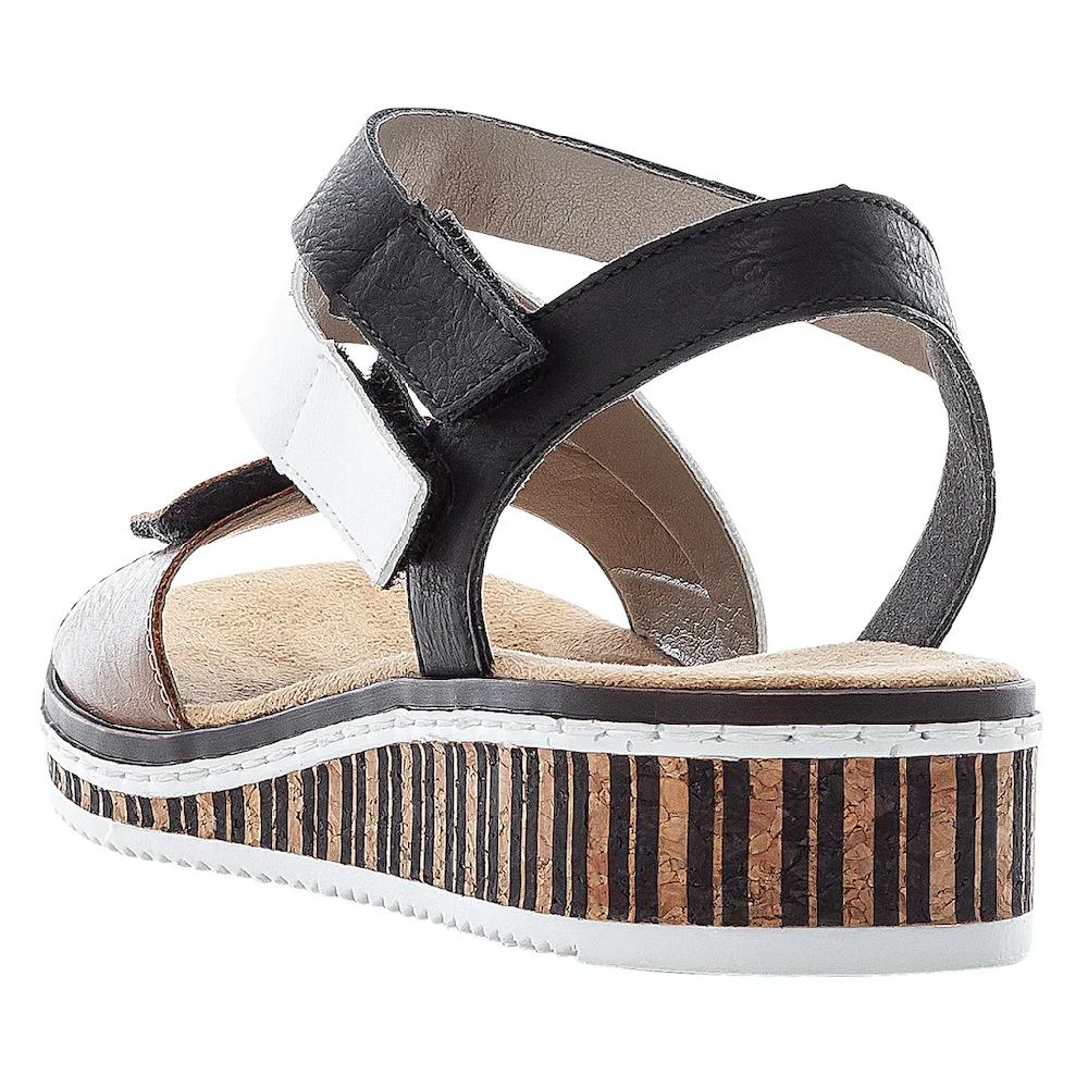 Rieker Riemchensandale Sommerschuh Sandalette Keilabsatz im modernen Look online bestellen Fabrikladen