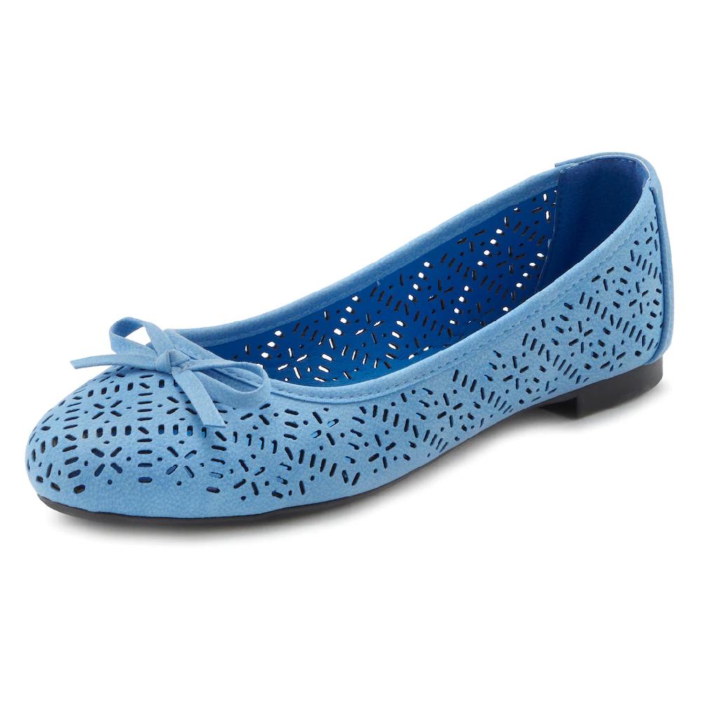 LASCANA Ballerina Freizeitschuh Slipper Halbschuh mit kleinen Cut-Outs VEGAN online bestellen Online