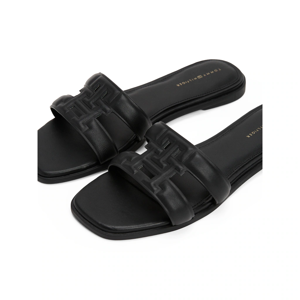 Tommy Hilfiger Pantolette »TH LOGO STRAP MULE« Bequemschuh Sommerschuh Flats mit TH-Logo Blitzverkäufe