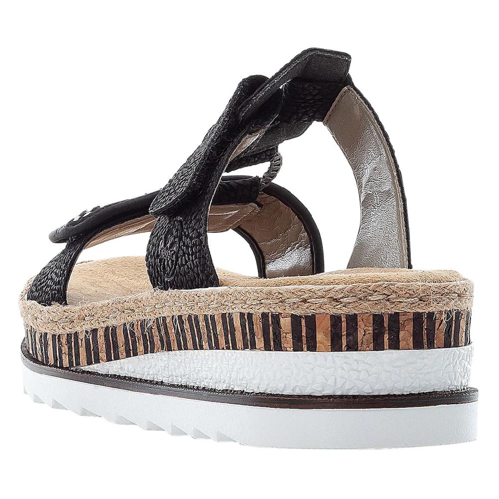 Rieker Pantolette Keilabsatz Sommerschuh Schlappen mit weicher Innensohle online kaufen Preisnachlass