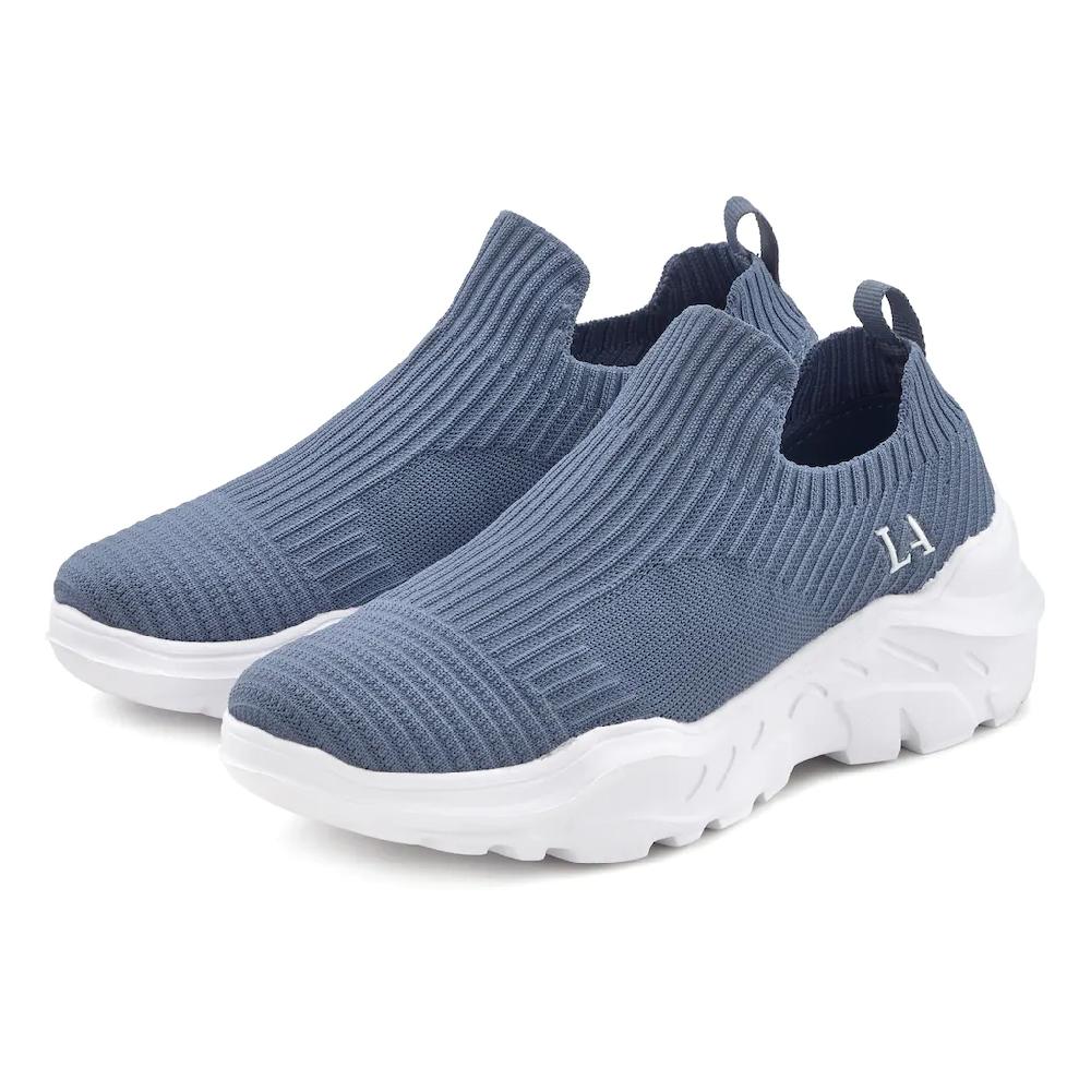LASCANA Sneaker »Slip-On-Sneaker Halbschuh Slipper« Freizeitschuh elastisches Mesh leichte Sohle VEGAN bestellen Exklusive Angebote