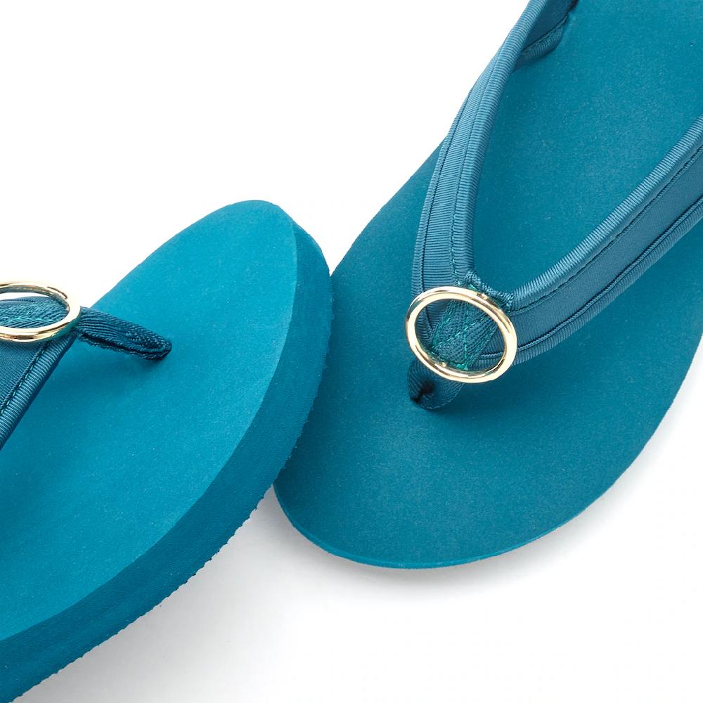 LASCANA Badezehentrenner Sandale Pantolette Badeschuh mit Ringapplikation "Italy" VEGAN VIP-Rabatte
