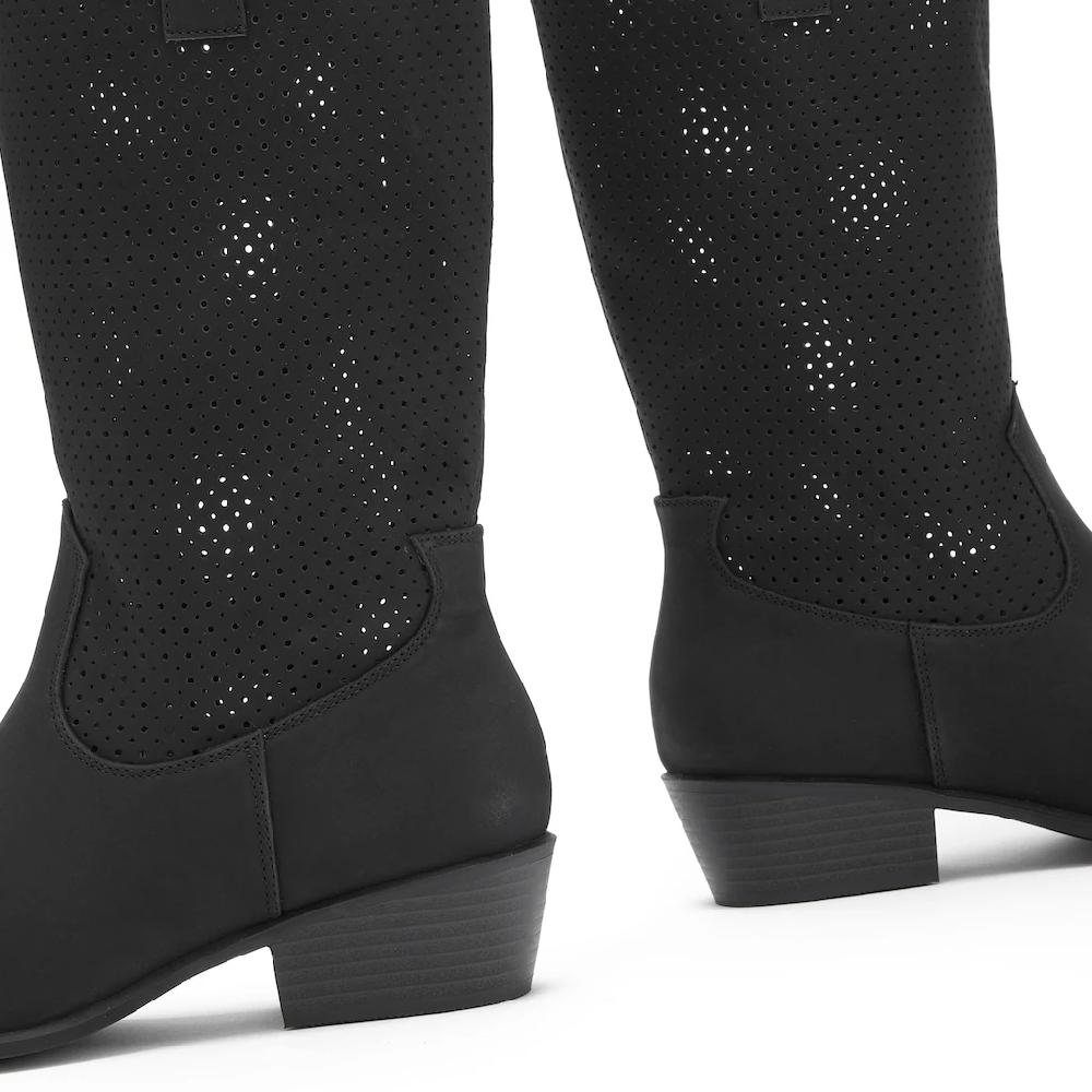 LASCANA Westernstiefel Sommer Boots Ankle Stiefelette Schlupfstiefel Cowboy-Look Cut-Outs kaufen Super Sparpreis