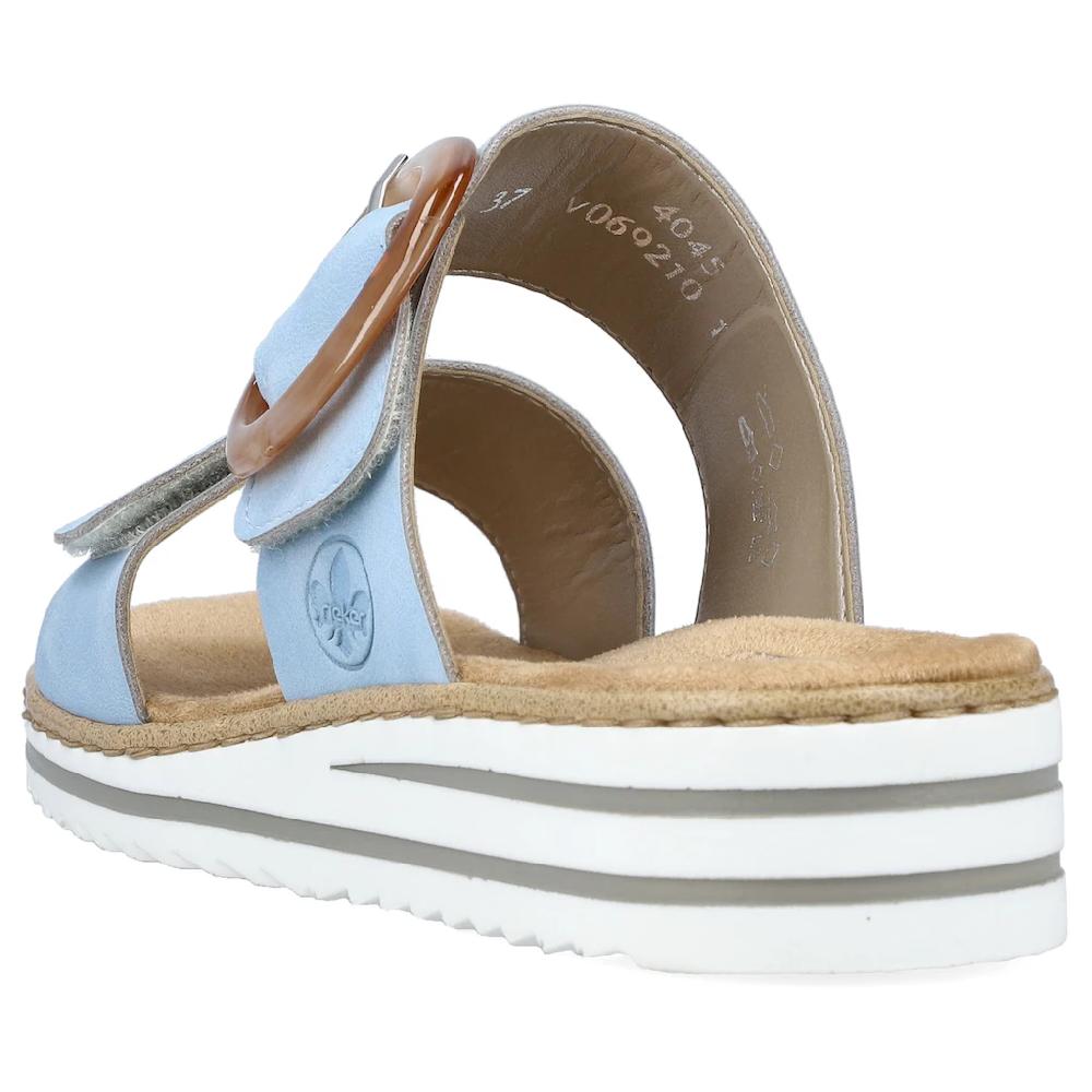 Rieker Pantolette Keilabsatz Sommerschuh Schlappen mit softer Innensohle bestellen Wochenangebot
