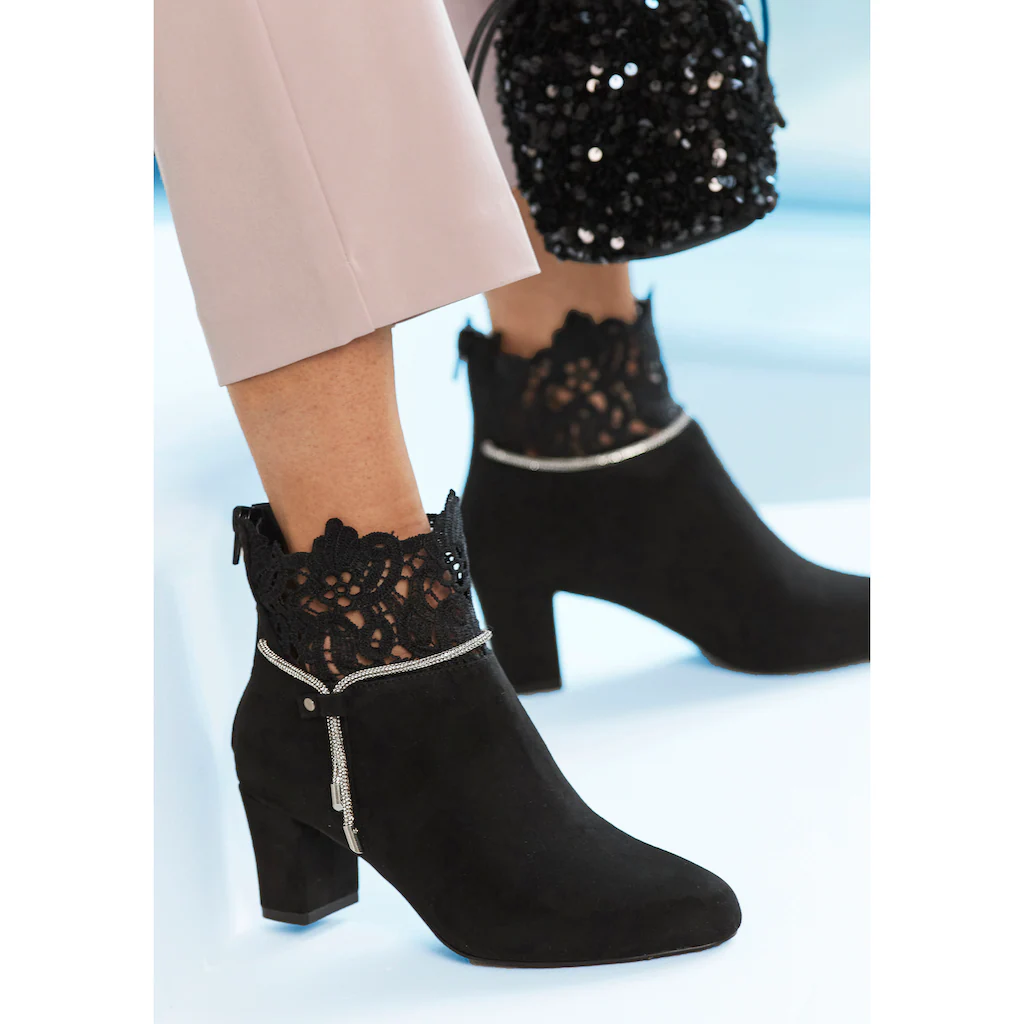 LASCANA Stiefelette mit elegantem Spitzenbesatz Stiefel Boots kaufen Kostenlose Rückgabe