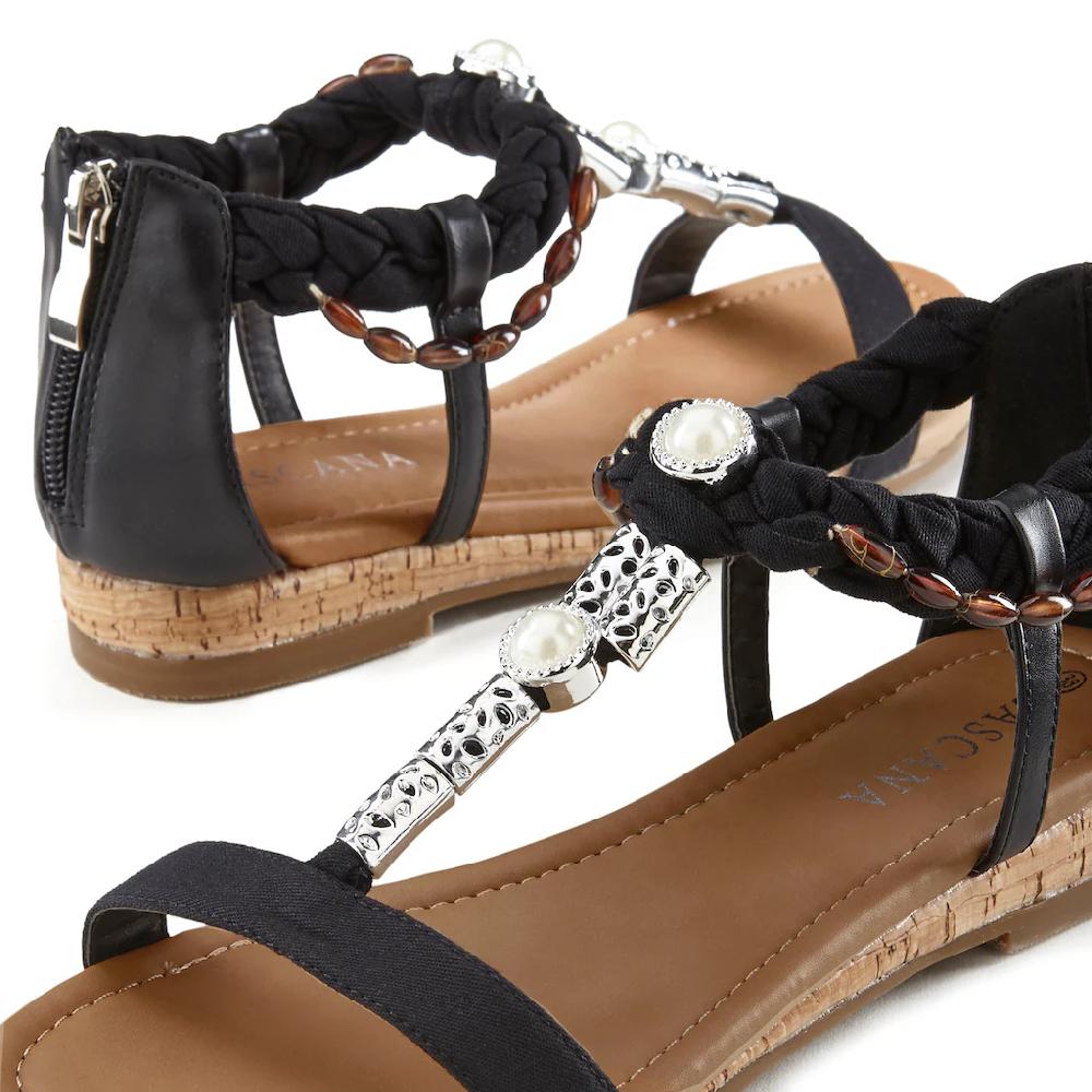 LASCANA Sandale Sandalette Sommerschuh mit Schmuckelementen VEGAN bestellen Letzte 2 Tage