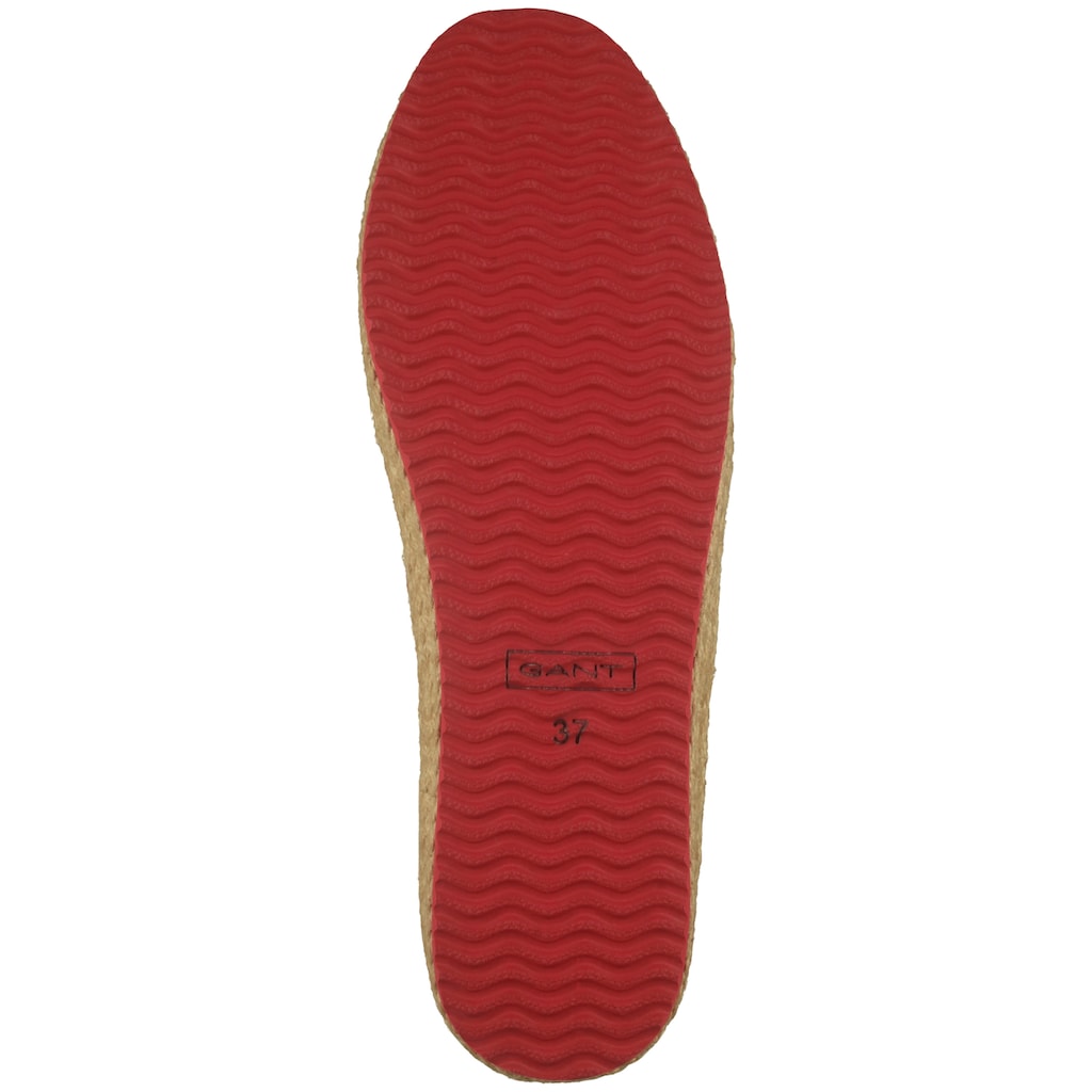 Gant Espadrille »Raffiaville« Strandschuh Slipper mit Bast-Verzierung Bis zu 50% Rabatt