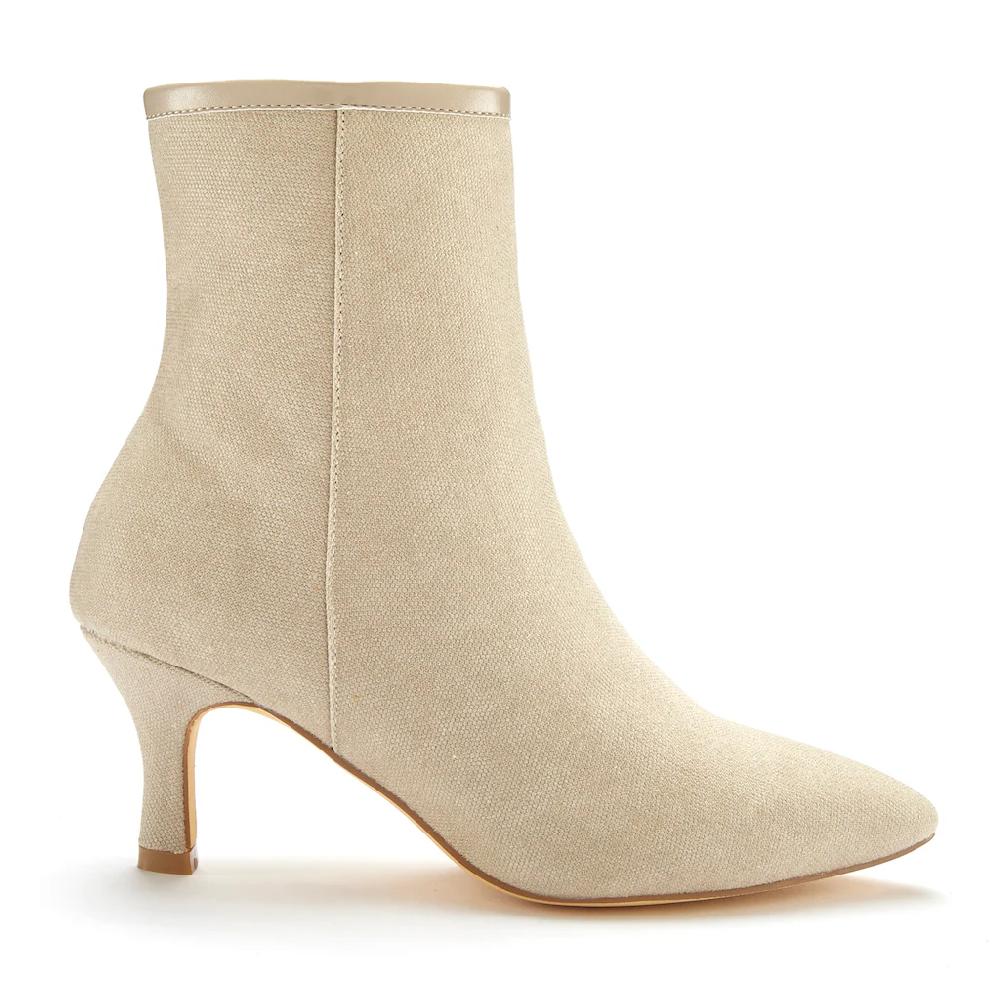LASCANA Stiefelette High-Heel Ankle Stiefel in Denim-Optik VEGAN kaufen Nur für heute