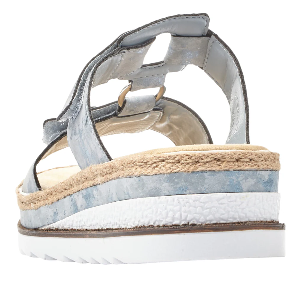 Rieker Pantolette Plateau Sommerschuh Schlappen mit Strass-Stein-Verzierung online bestellen Bis zu 55% Rabatt