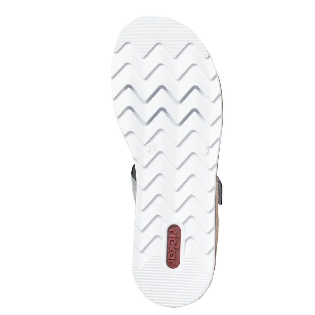 Rieker Pantolette Plateau Sommerschuh Schlappen mit Strass-Stein-Verzierung online bestellen Bis zu 55% Rabatt