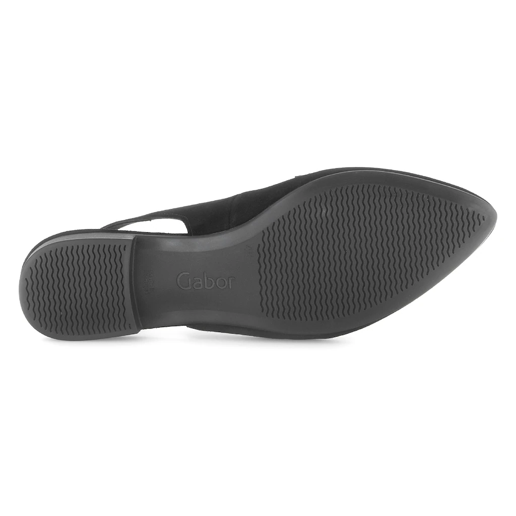 Gabor Slingpumps Blockabsatz Abendschuh Festtagsschuh in spitz zulaufender Form bestellen Outlet