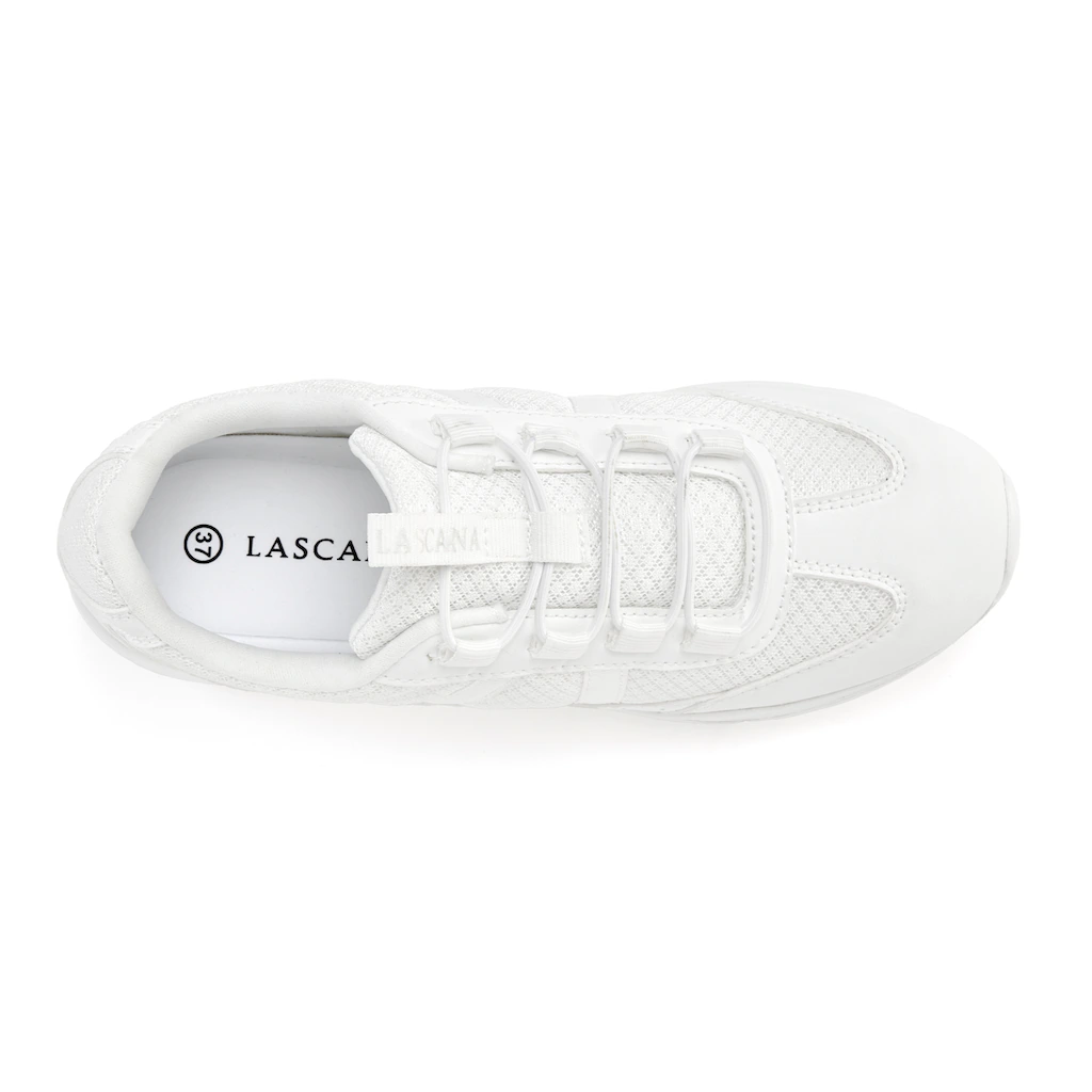 LASCANA Sneaker Slip-On Freizeitschuh Halbschuh mit elastischen Schnürbändern VEGAN kaufen Schlussverkauf