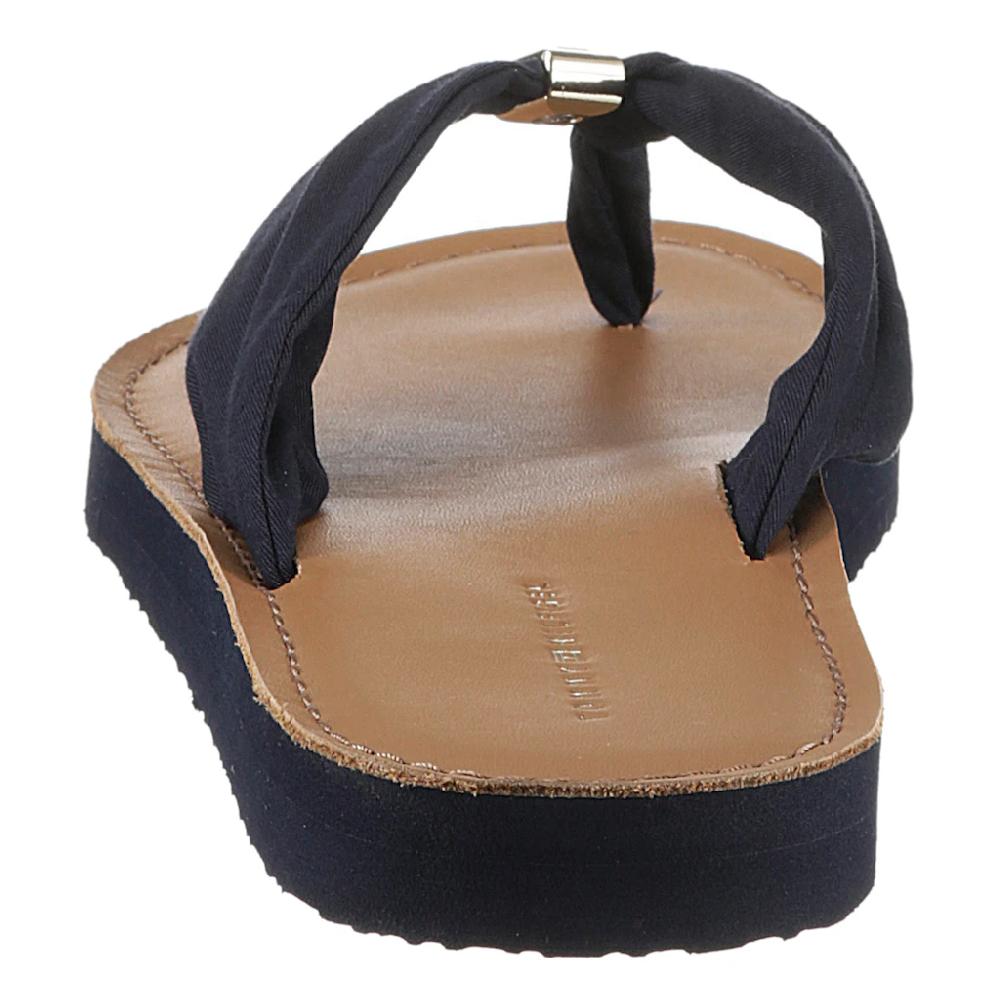 Tommy Hilfiger Zehentrenner »TH ELEVATED BEACH SANDAL« Sommerschuh Bequemschuh Flats Schlappen mit TH-Schmuckelement Exklusivangebot