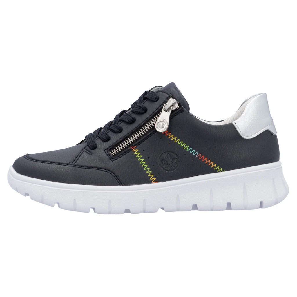 Rieker Sneaker Schnürschuh Halbschuh Freizeitsneaker seitlicher Reißverschluss ▷ für Black Friday