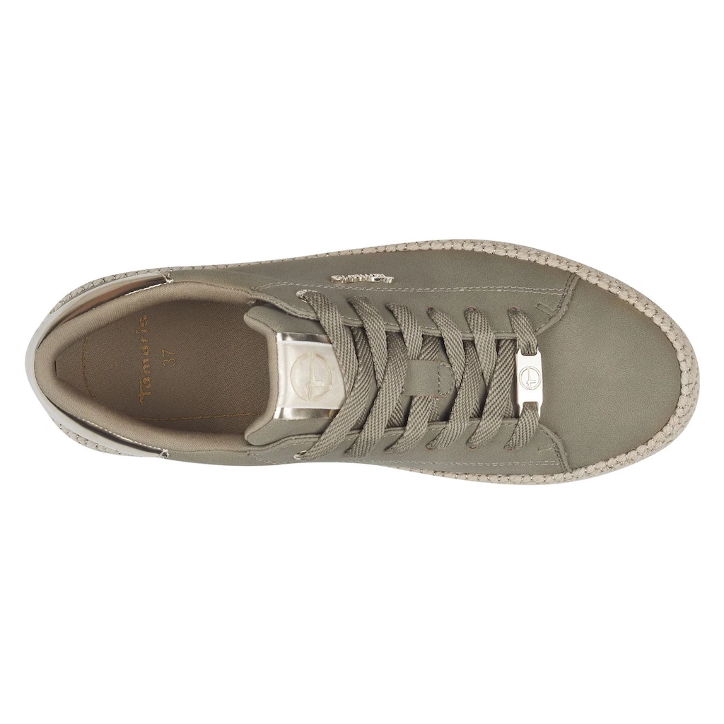 Tamaris Plateausneaker Freizeitschuh Halbschuh Schnürschuh mit Textilkordel am Plateau online kaufen Online Outlet