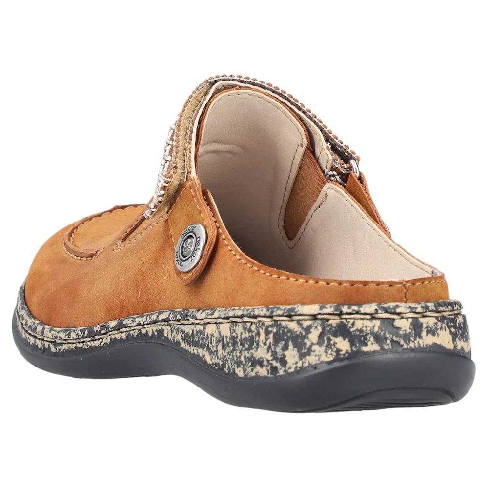 Rieker Clog Sabot Schlupfschuh Schlappen mit kleinem Stretcheinsatz Zeitlich begrenztes Angebot