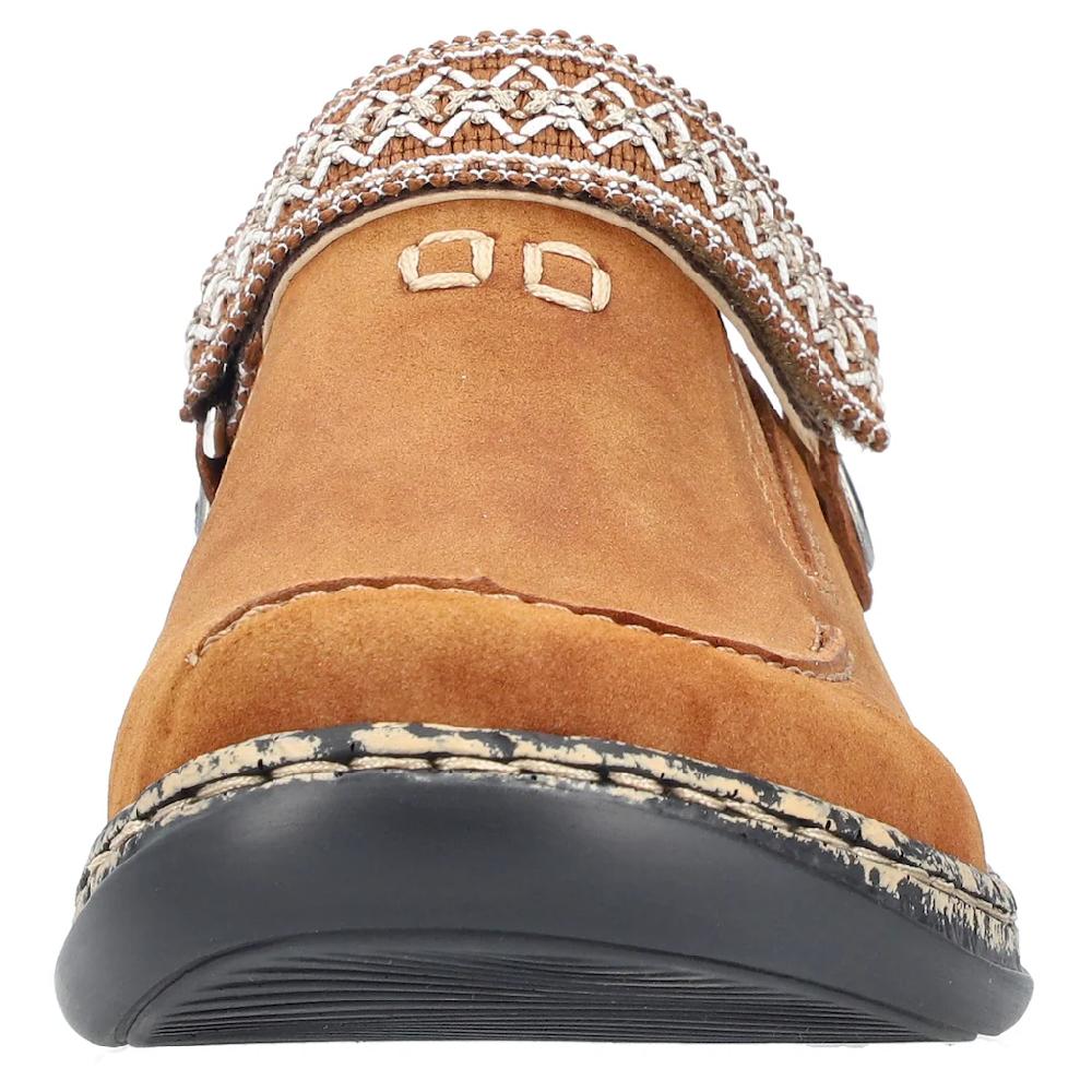 Rieker Clog Sabot Schlupfschuh Schlappen mit kleinem Stretcheinsatz Zeitlich begrenztes Angebot