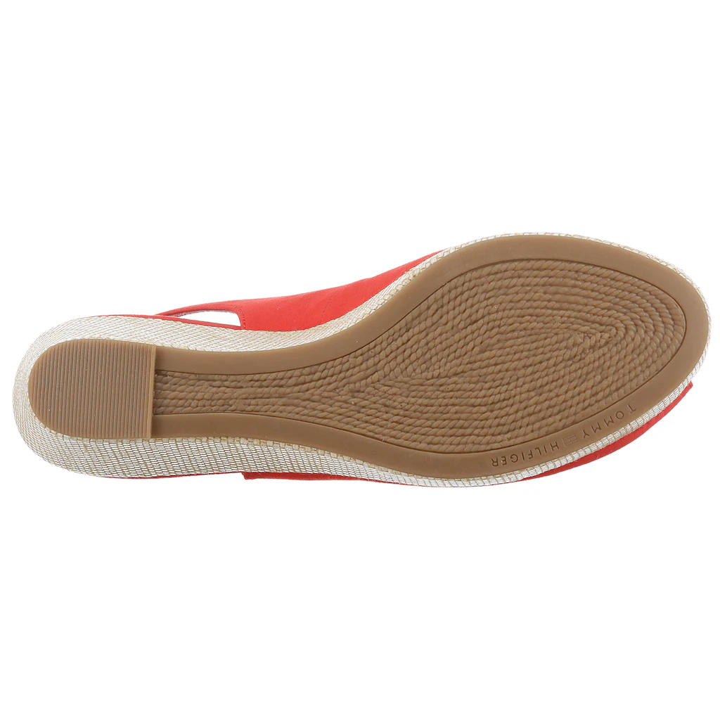 Tommy Hilfiger Sandalette »ICONIC ELBA SLING BACK WEDGE« Sommerschuh Sandale Keilabsatz mit Jutebesatz Letzte 3 Tage
