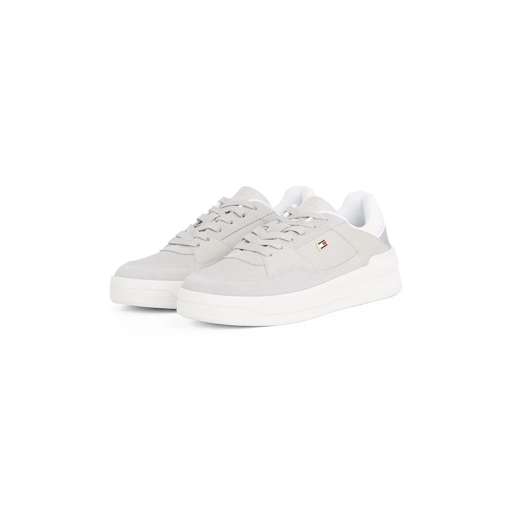 Tommy Hilfiger Plateausneaker »ESSENT BASKET SNEAKER METALLIC« Freizeitschuh Halbschuh Schnürschuh mit seitlicher Logoflagge online bestellen Neueste Stile