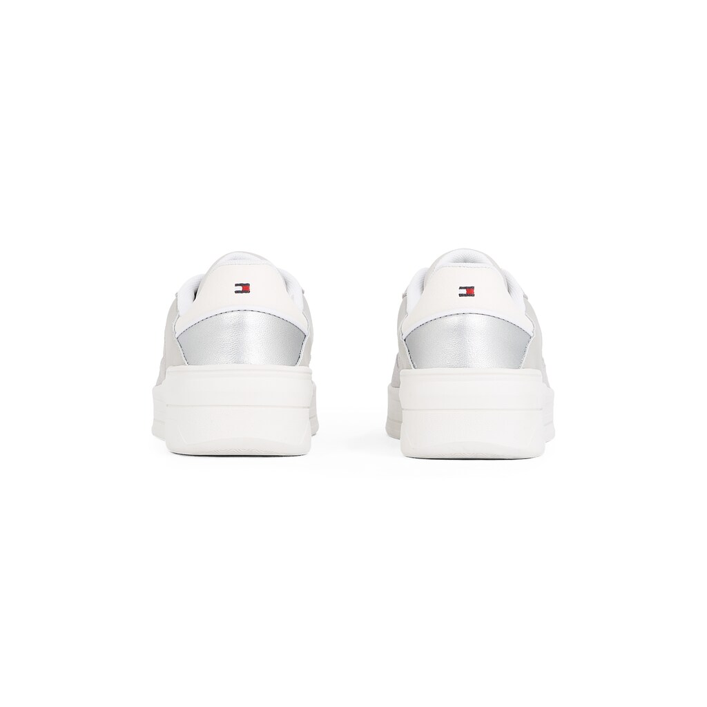 Tommy Hilfiger Plateausneaker »ESSENT BASKET SNEAKER METALLIC« Freizeitschuh Halbschuh Schnürschuh mit seitlicher Logoflagge online bestellen Neueste Stile