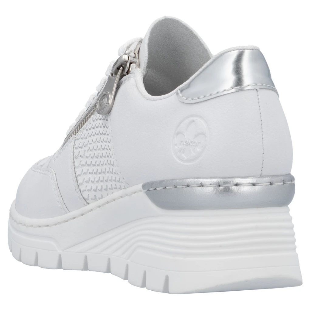 Rieker Keilsneaker Halbschuh Freizeitschuh Schnürschuh Sneaker mit Reißverschluss Nur für heute