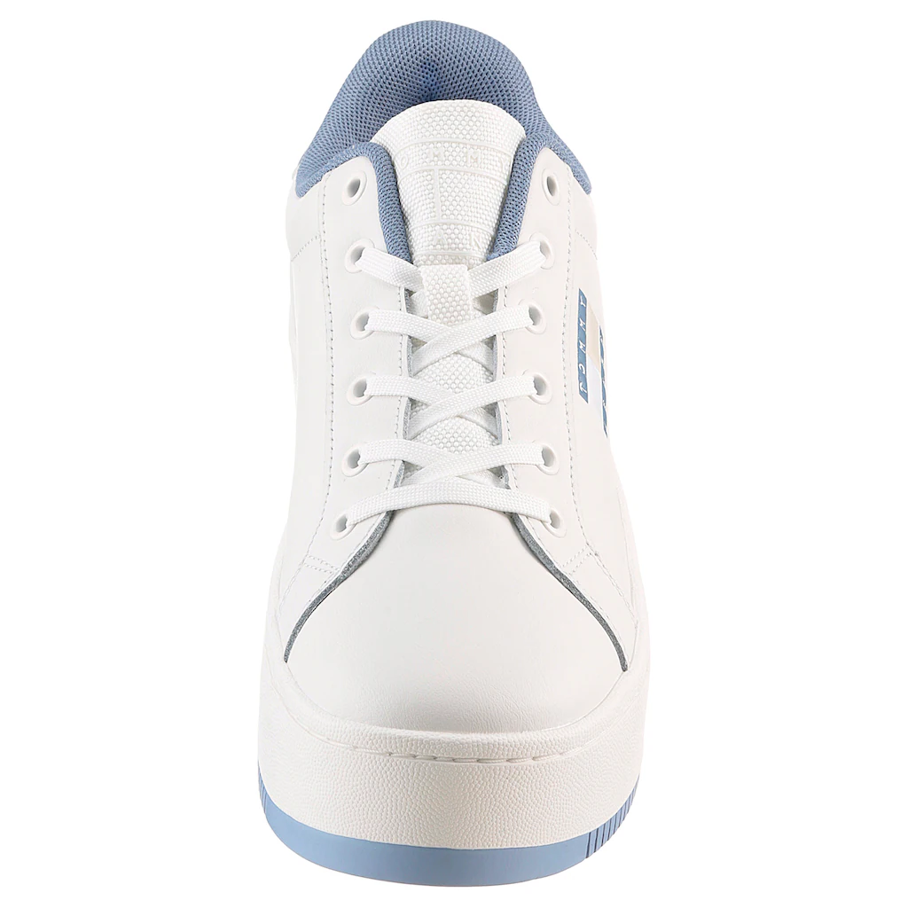 Tommy Jeans Plateausneaker »TJW FLATFORM ESS« Freizeitschuh Halbschuh Schnürschuh mit gepolstertem Schaftrand ▷ für Clearance-Verkauf