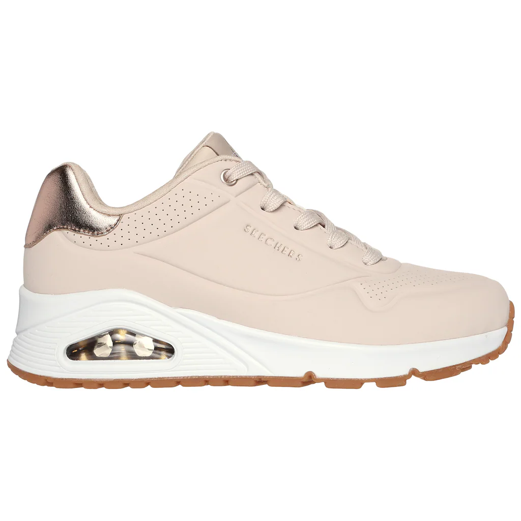 Skechers Sneaker »UNO GOLDEN AIR« Freizeitschuh Halbschuh Schnürschuhmit Metallic-Einsatz kaufen zollfrei