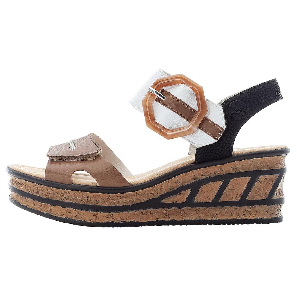 Rieker Sandalette Sommerschuh Sandale Keilabsatz im modischen Look kaufen Verkauf