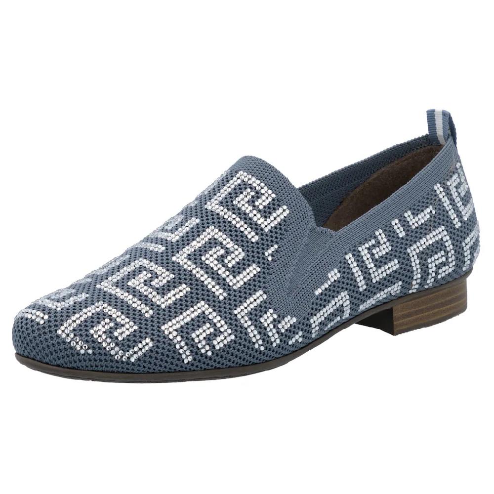 Rieker Slipper Halbschuh Schlupfschuh Blockabsatz Loafer mit Stretcheinsätzen ▷ für Versandkostenfrei