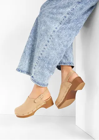 bonprix Modische Clogs - beige - Damen Vatertagsangebot