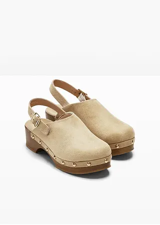 bonprix Modische Clogs - beige - Damen Vatertagsangebot
