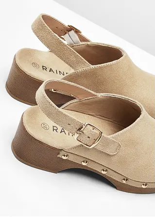 bonprix Modische Clogs - beige - Damen Vatertagsangebot