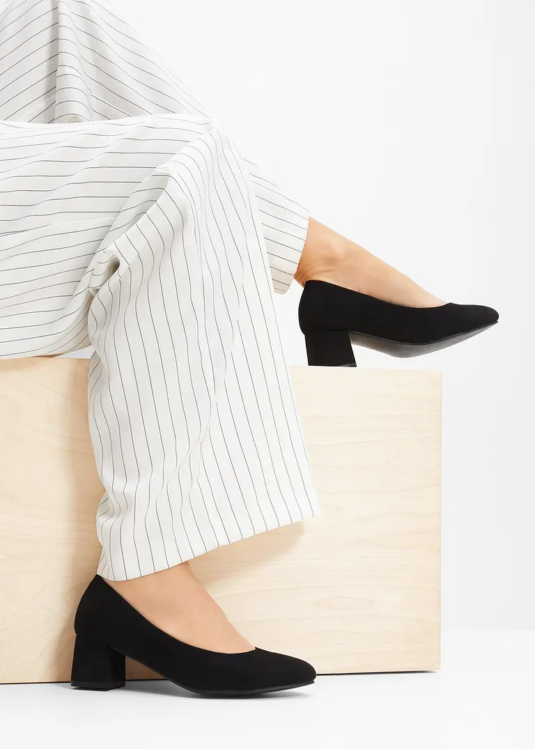 bonprix Zeitloser Komfort Pumps mit gepolsterter Innensohle - schwarz Exklusive Angebote