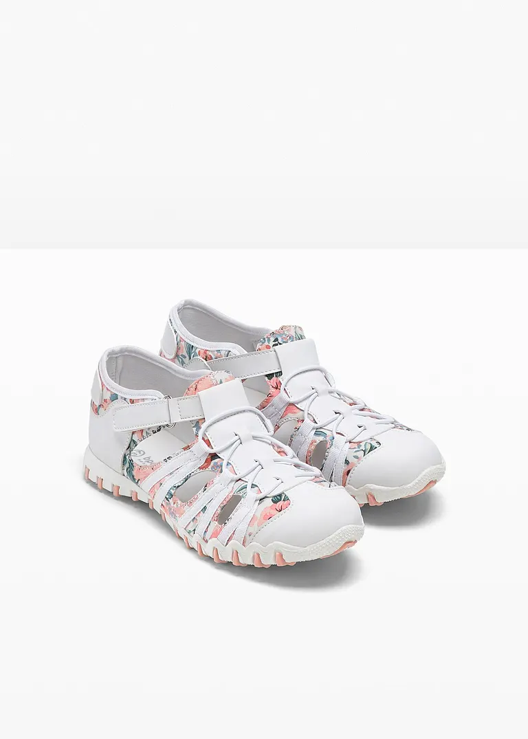 bonprix Charismatischer Slipper mit hübschen Riemen - weiß Blitzangebot