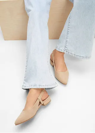 bonprix Zeitloser Sling Pumps für viele Anlässe - beige - Damen Räumungsverkauf