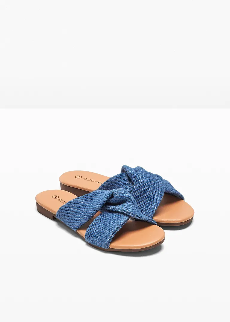 bonprix Sommerliche Pantolette mit Knotendetail - blau - Damen Tägliche Deals